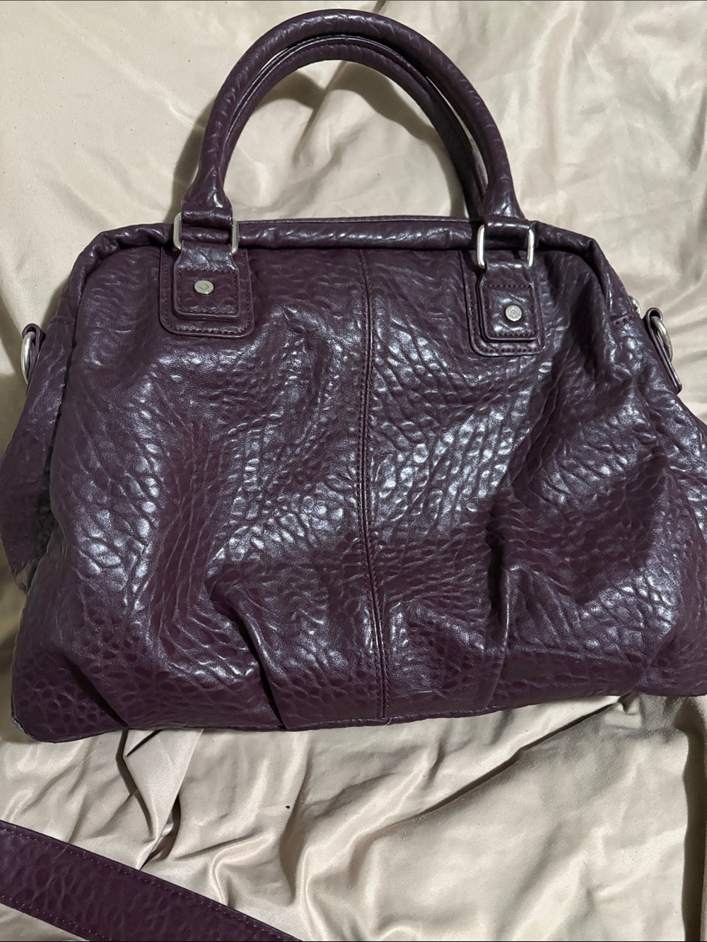 Jewell by thirty one Plum Textured Shoulder Bag with Matching Wallet by - Picture 6 of 8